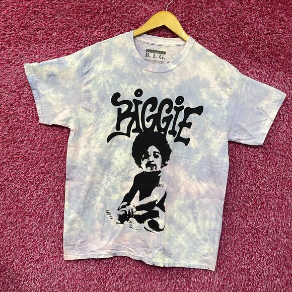 The Notorious B.I.G Baby Biggie Lavender Tie Die T-Shirt Large - Picture 3 of 4
